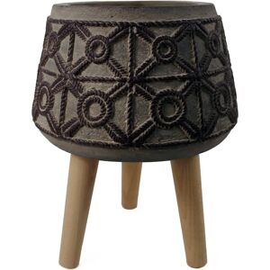 Leaf 36cm x 26cm Rope Effect Composite Large Planter - Planter Leaf 36cm x 26cm Rope Effect Composite Large Planter - Planter