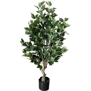 Leaf - Ficus Twist Tree 100cm - Gold Planter - Artificial plant Leaf - Ficus Twist Tree 100cm - Gold Planter - Artificial plant
