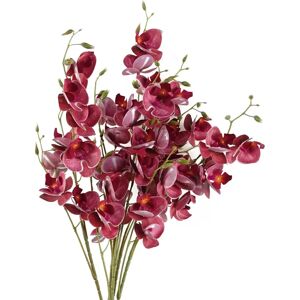Leaf - Mini Orchid Stem - Dark Pink - 80cm - Artificial Stem Leaf - Mini Orchid Stem - Dark Pink - 80cm - Artificial Stem