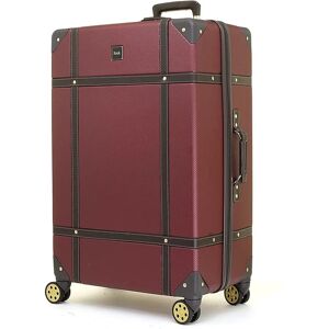 rock Vintage Large Suitcase - Burgundy rock Vintage Large Suitcase - Burgundy