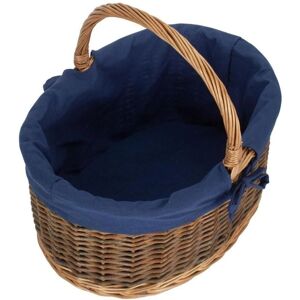 Red Hamper - Wicker Oval Shopping Basket - Navy - Basket Red Hamper - Wicker Oval Shopping Basket - Navy - Basket