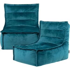 DOLCE Velvet Blue Canard 2-Seater Pouf - Pouf and Sessel DOLCE Velvet Blue Canard 2-Seater Pouf - Pouf and Sessel