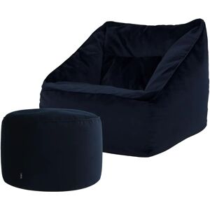 Icon Velvet Lounge Chair with Ottoman - Sitzsack Icon Velvet Lounge Chair with Ottoman - Sitzsack