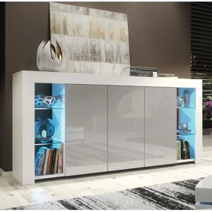 Creative Furniture 164cm Sideboard - LED White & Grey - TV Unit Creative Furniture 164cm Sideboard - LED White & Grey - TV Unit