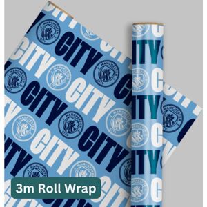 Carta regalo rollo da 3m Manchester City FC Carta regalo rollo da 3m Manchester City FC