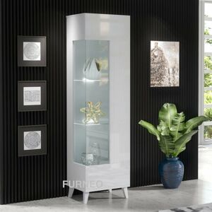 Furneo - Azz - White - LED Lights - Display Cabinet Furneo - Azz - White - LED Lights - Display Cabinet