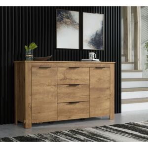 Furneo - Prestigio 06 - Oak Dark - Oak Wood - Sideboard Furneo - Prestigio 06 - Oak Dark - Oak Wood - Sideboard