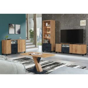 Furneo - Enzo - Oak Black Concrete - Living room set Furneo - Enzo - Oak Black Concrete - Living room set