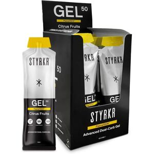 Styrkr Gel50 Double Source Énergie Gel - Agrumes Doux - Energy Gel - Publicité Styrkr Gel50 Double Source Énergie Gel - Agrumes Doux - Energy Gel - Publicité