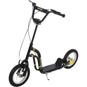 HOMCOM - Kids Stunt Scooter 12in Rubber Wheels - Black HOMCOM - Kids Stunt Scooter 12in Rubber Wheels - Black