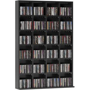 Homcom Dvd Cd Media Storage Rack - Black - Media Storage Shelf Homcom Dvd Cd Media Storage Rack - Black - Media Storage Shelf