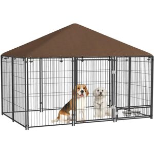 PawHut - Outdoor Dog House Kennel - Canopy Top PawHut - Outdoor Dog House Kennel - Canopy Top