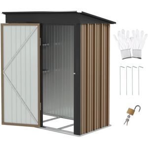 Outsunny - Steel Garden Shed - Brown - Garden Shed Outsunny - Steel Garden Shed - Brown - Garden Shed