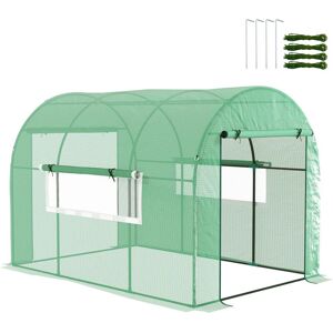 Outsunny - 3x2x2m - Doors - Mesh Windows - Polytunnel Greenhouse Outsunny - 3x2x2m - Doors - Mesh Windows - Polytunnel Greenhouse