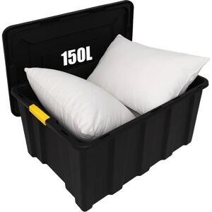 Novecrafto - 150L - Black - Yellow Handles - Storage Box Novecrafto - 150L - Black - Yellow Handles - Storage Box