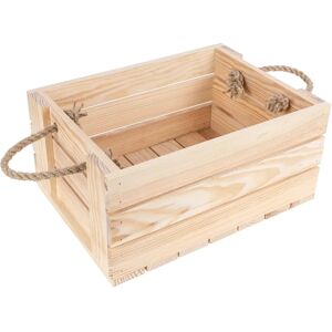 Creative Deco Natural Wooden Storage Box - 33.5x24x14.5 cm Creative Deco Natural Wooden Storage Box - 33.5x24x14.5 cm