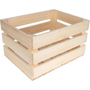 Creative Deco Natural Wooden Box - 40x30x23 - Fruit, Wine, Apple Crate Creative Deco Natural Wooden Box - 40x30x23 - Fruit, Wine, Apple Crate