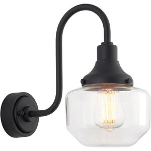 Merano Monza Outdoor Wall Lamp - IP44, E27, Black, Glass Merano Monza Outdoor Wall Lamp - IP44, E27, Black, Glass
