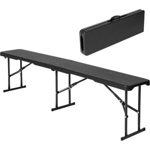 Novecrafto - Black Folding Bench - Heavy-Duty - Table Novecrafto - Black Folding Bench - Heavy-Duty - Table