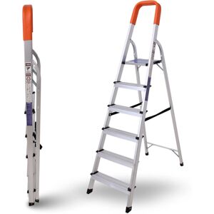 Novecrafto 6-Step Ladder 167cm Aluminium - Ladder Novecrafto 6-Step Ladder 167cm Aluminium - Ladder