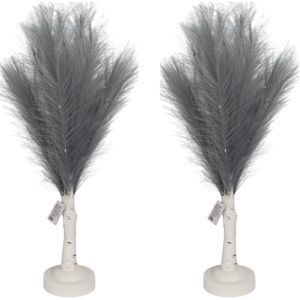 Shatchi Grey Pre-Lit Christmas Tree - 70cm - Xmas Decor Shatchi Grey Pre-Lit Christmas Tree - 70cm - Xmas Decor