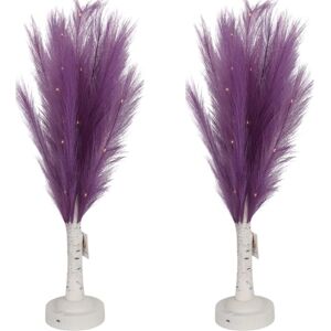 Shatchi Christmas Tree Pampas Feather Purple Pre-Lit - Christmas Tree Shatchi Christmas Tree Pampas Feather Purple Pre-Lit - Christmas Tree