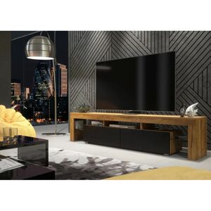 Creative Labs TV Unit - Oak & Black Matt Doors - TV Unit Creative Labs TV Unit - Oak & Black Matt Doors - TV Unit