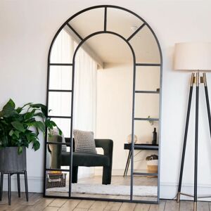 Jōbū Home Mio - Full Length Black Metal Arched Window Mirror - 180cm - 90cm - Mirror Jōbū Home Mio - Full Length Black Metal Arched Window Mirror - 180cm - 90cm - Mirror