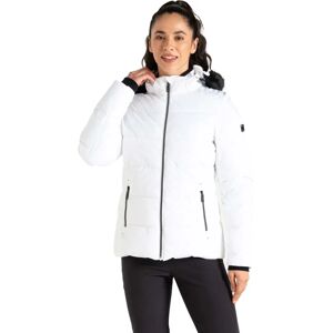 Dare 2b Women's Water-repellent Glamourize V Ski Jacket - White Dare 2b Women's Water-repellent Glamourize V Ski Jacket - White