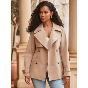 Manteau Trench Court avec Boutons Écailles de Tortue - Trench Coat Manteau Trench Court avec Boutons Écailles de Tortue - Trench Coat
