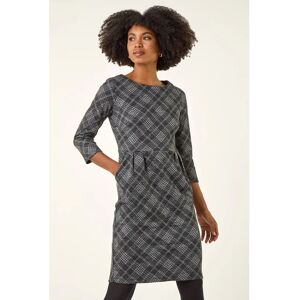 Roman Dark Grey Pleat Front Dress - Shift Dress for Women Roman Dark Grey Pleat Front Dress - Shift Dress for Women
