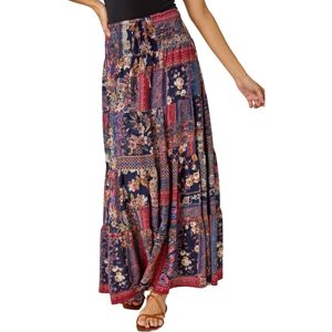 Roman Originals UK Red Floral Maxi Skirt - Summer Maxi Skirt Roman Originals UK Red Floral Maxi Skirt - Summer Maxi Skirt