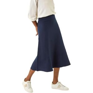 Roman Midnight Blue Elastic Waist A Line Midi Skirt - Size 16 Roman Midnight Blue Elastic Waist A Line Midi Skirt - Size 16