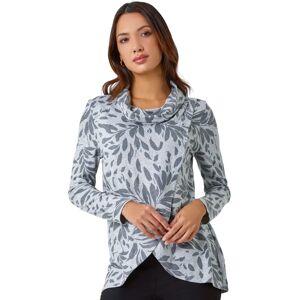 Roman Floral Print Cowl Neck Top - Women Roman Floral Print Cowl Neck Top - Women