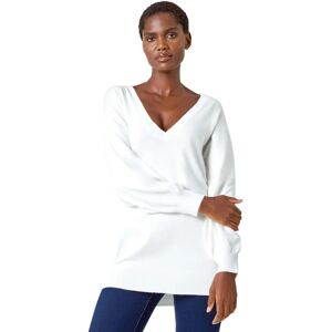 Roman Ivory V-Neck Stretch Jumper - Size 18 Female Roman Ivory V-Neck Stretch Jumper - Size 18 Female