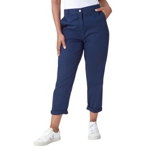 Roman Petite Petite Cotton Blend Stretch Chino Trousers - Navy - Size 14 Roman Petite Petite Cotton Blend Stretch Chino Trousers - Navy - Size 14