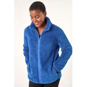 Roman Originals UK Royal Blue XL Sherpa Fleece Jacket - Jacket Roman Originals UK Royal Blue XL Sherpa Fleece Jacket - Jacket
