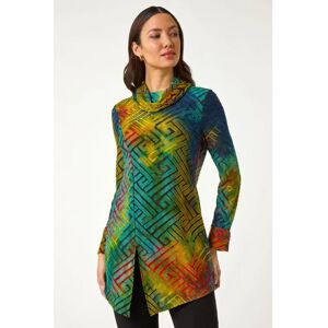 Roman Originals UK Red Geometric Textured Tunic - Womens Size 18 Roman Originals UK Red Geometric Textured Tunic - Womens Size 18