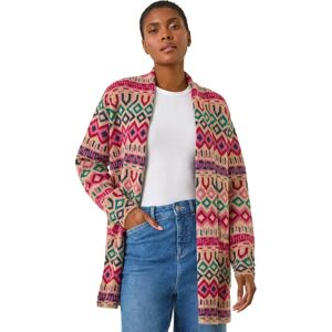 Roman Geometric Pattern Knit Cardigan - Size 16 - Cardigan Roman Geometric Pattern Knit Cardigan - Size 16 - Cardigan