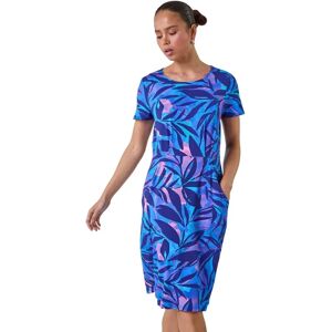 Roman UK Blue Leaf Stretch Dress - Dress Roman UK Blue Leaf Stretch Dress - Dress