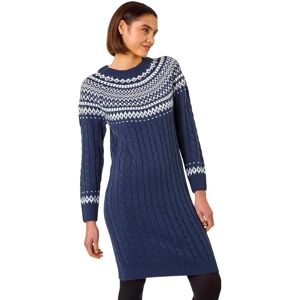 Roman Nordic Knit Dress - Navy, Size 18 - Dress Roman Nordic Knit Dress - Navy, Size 18 - Dress