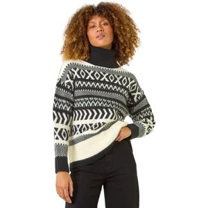Roman UK Black Cross Stitch Knit Jumper - Size 18 - Jumper Roman UK Black Cross Stitch Knit Jumper - Size 18 - Jumper