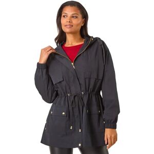Roman Originals UK Black Shower Resistant Rain Jacket - Size 14 - Women’s Raincoat Roman Originals UK Black Shower Resistant Rain Jacket - Size 14 - Women’s Raincoat
