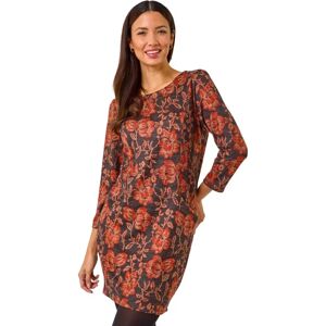 Roman Original UK Floral Leaf Pocket Stretch Dress - Size 18 Roman Original UK Floral Leaf Pocket Stretch Dress - Size 18