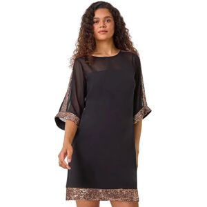 Roman Originals UK Bronze Sequin Shift Dress - Size 16 Women Roman Originals UK Bronze Sequin Shift Dress - Size 16 Women