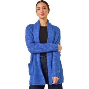 Roman Originals UK Indigo Fluffy Knit Cardigan Size 12 - Womens Clothing Roman Originals UK Indigo Fluffy Knit Cardigan Size 12 - Womens Clothing