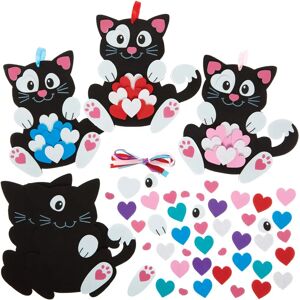 Baker Ross Katzen Herz Dekorationsset - Bastelset für alle Altersgruppen Baker Ross Katzen Herz Dekorationsset - Bastelset für alle Altersgruppen