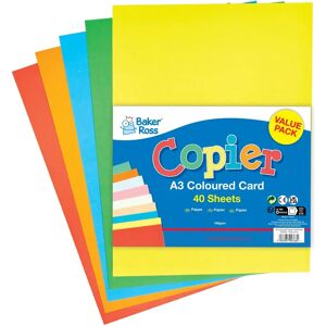 Baker Ross A3 Multicolour Card - 40 Sheets Baker Ross A3 Multicolour Card - 40 Sheets
