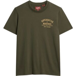 Superdry M1011906A Beige Flocked Graphic T-shirt - T-shirt Superdry M1011906A Beige Flocked Graphic T-shirt - T-shirt