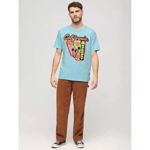Superdry M1011921A Blue Casual Cotton T-Shirt - Casual Style Superdry M1011921A Blue Casual Cotton T-Shirt - Casual Style